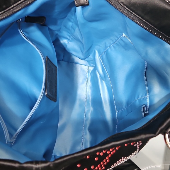 Coach Limited Edition Holiday Black Sateen Rhinestone Tote - Picture 9 of 9